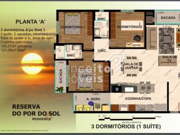 Apartamento de 102m² à Venda, 2 quartos - Ponta Grossa - Ref. 487306-4