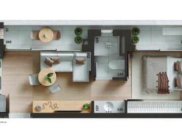 Apartamento de 31m² à Venda, 1 quarto - Curitiba - Ref. 524970-4