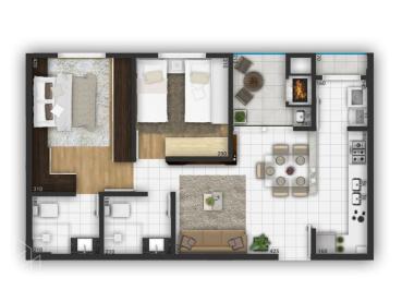 Apartamento de 92m² à Venda, 3 quartos - Ponta Grossa - Ref. 525068-4