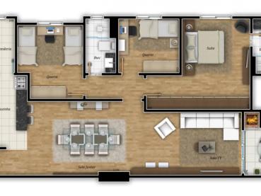 Apartamento de 165m² à Venda, 3 quartos - Ponta Grossa - Ref. 525218-4