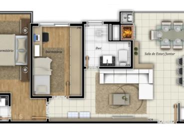 Apartamento de 80m² à Venda, 2 quartos - Ponta Grossa - Ref. 525256-4